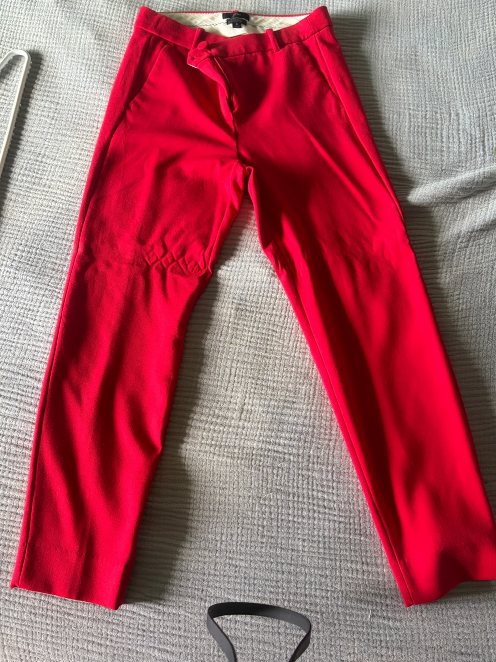 J. Crew Hot Red High-Rise Cameron Trousers
